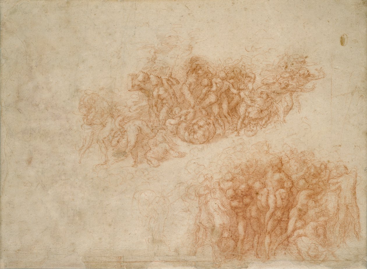 Uctívání drzého hada, 16. století od Michelangelo Buonarroti