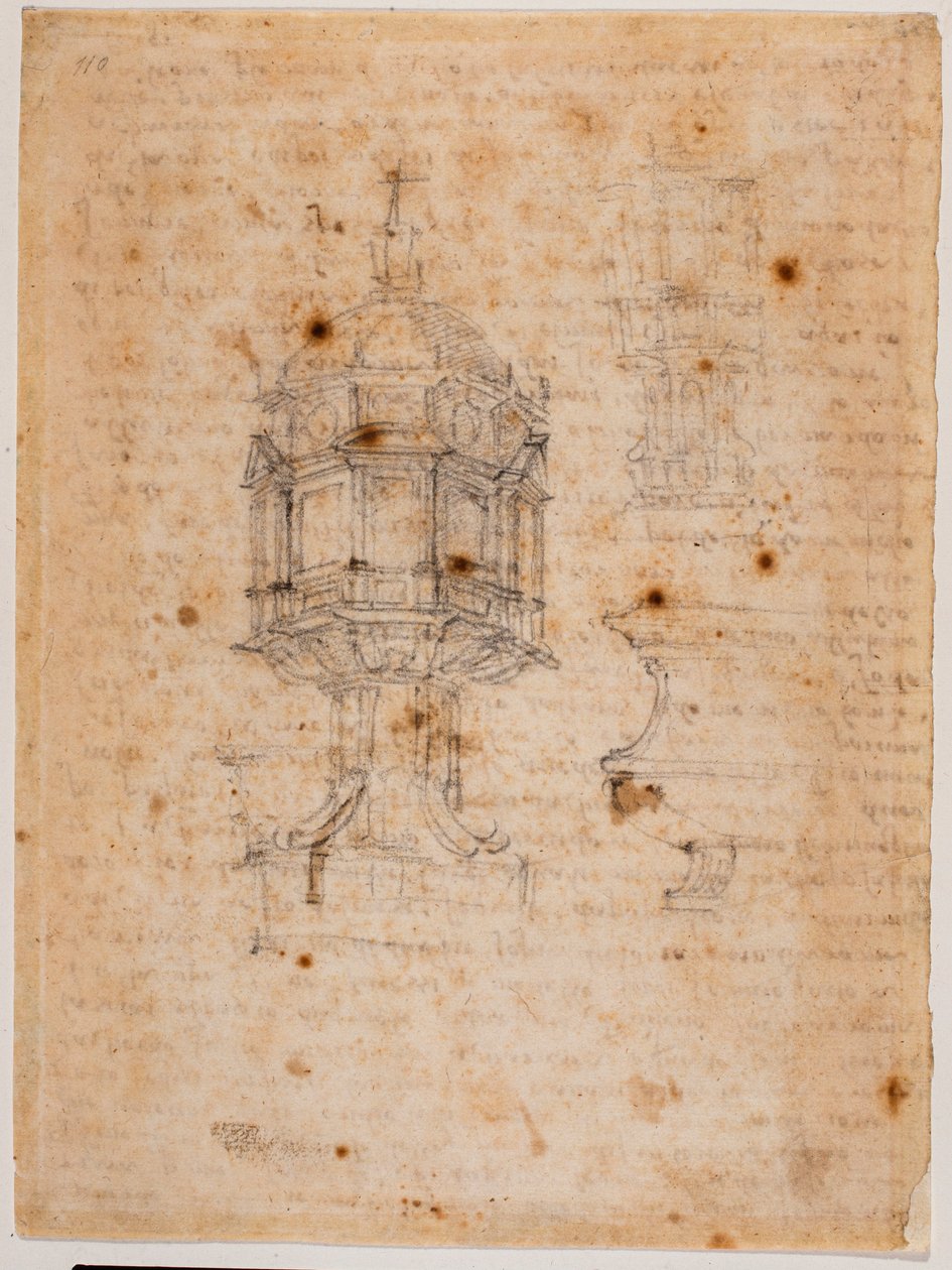 Dvě studie ciboria od Michelangelo Buonarroti
