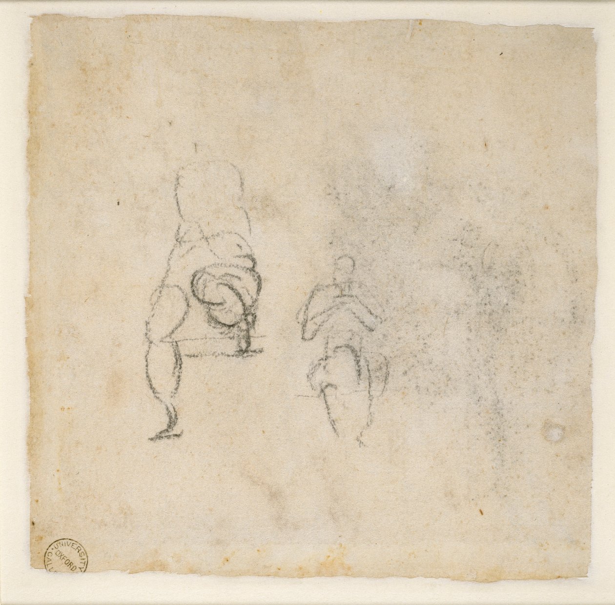 Dvě velmi nepatrné skici sedících postav, c1490-1560 od Michelangelo Buonarroti