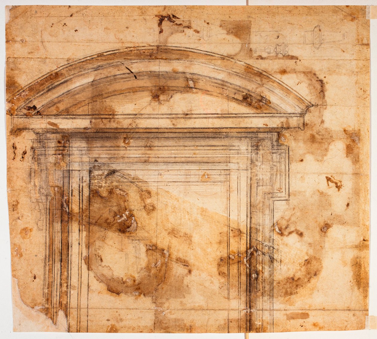 Náčrty oken pro San Giovanni dei Fiorentini od Michelangelo Buonarroti