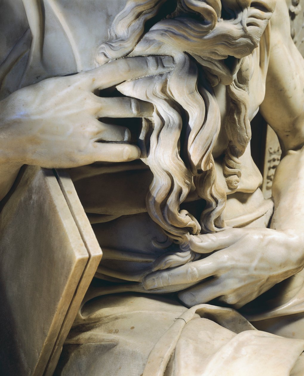 ruce Mojžíše, detail z hrobky Julia II., cca 1515, od Michelangela (1475-1564), bazilika svatého Petra, Řím, Itálie od Michelangelo Buonarroti