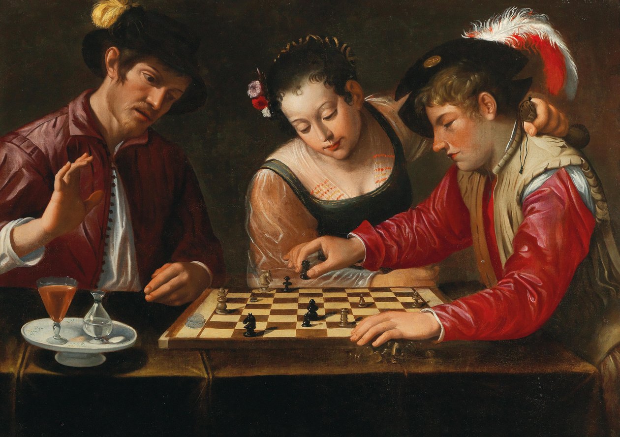 Šachisté, 17. století. od Michelangelo, Caravaggio