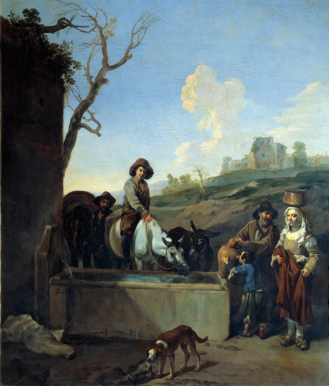 Malba mísy s vodou od Michelangela Cerquozziho (Michelangelo delle Battaglie) (1602-1660) od Michelangelo Cerquozzi