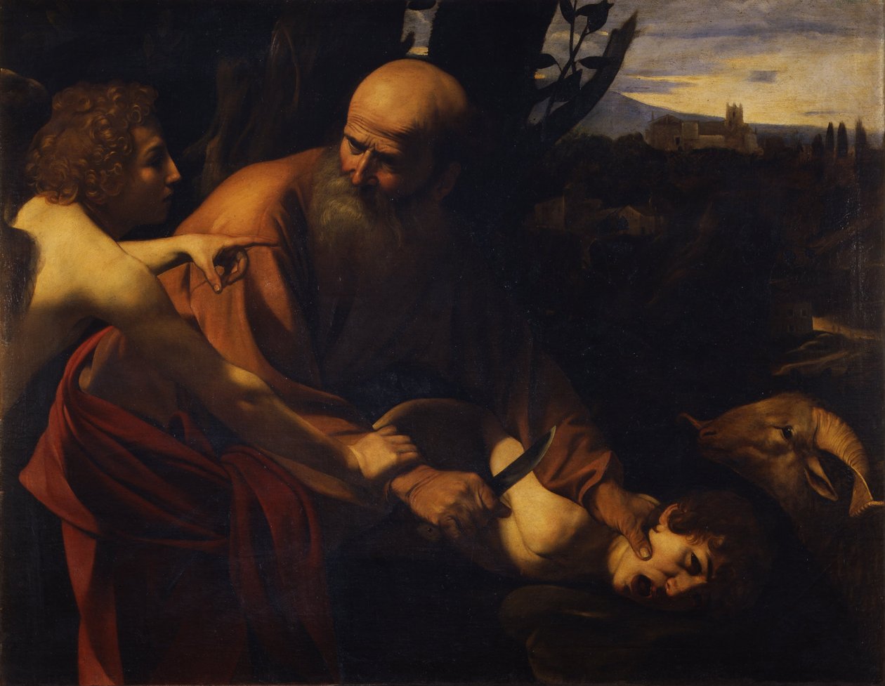 Abraham obětující Izáka, 1603-1604 od Michelangelo Merisi Caravaggio