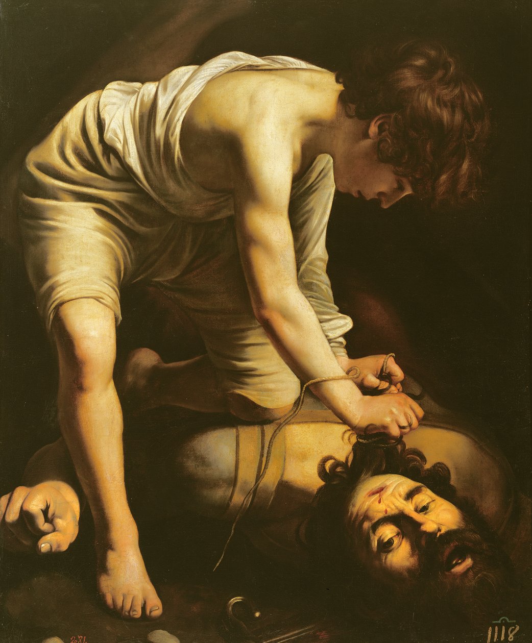 David Vítězný nad Goliášem, kolem roku 1600 od Michelangelo Merisi Caravaggio