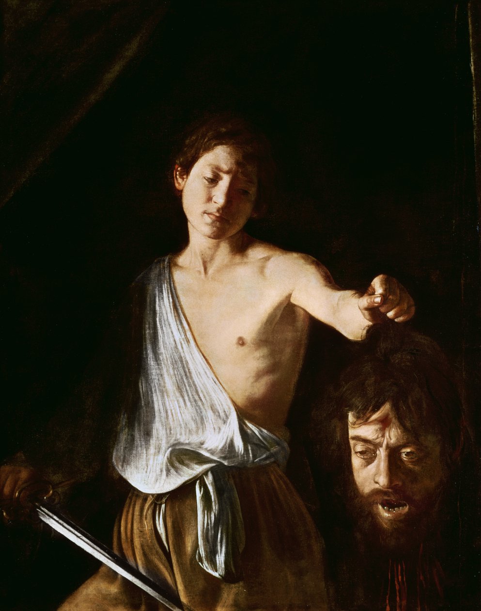 David s hlavou Goliáše, 1606 (podrobnosti viz 100350) od Michelangelo Merisi Caravaggio