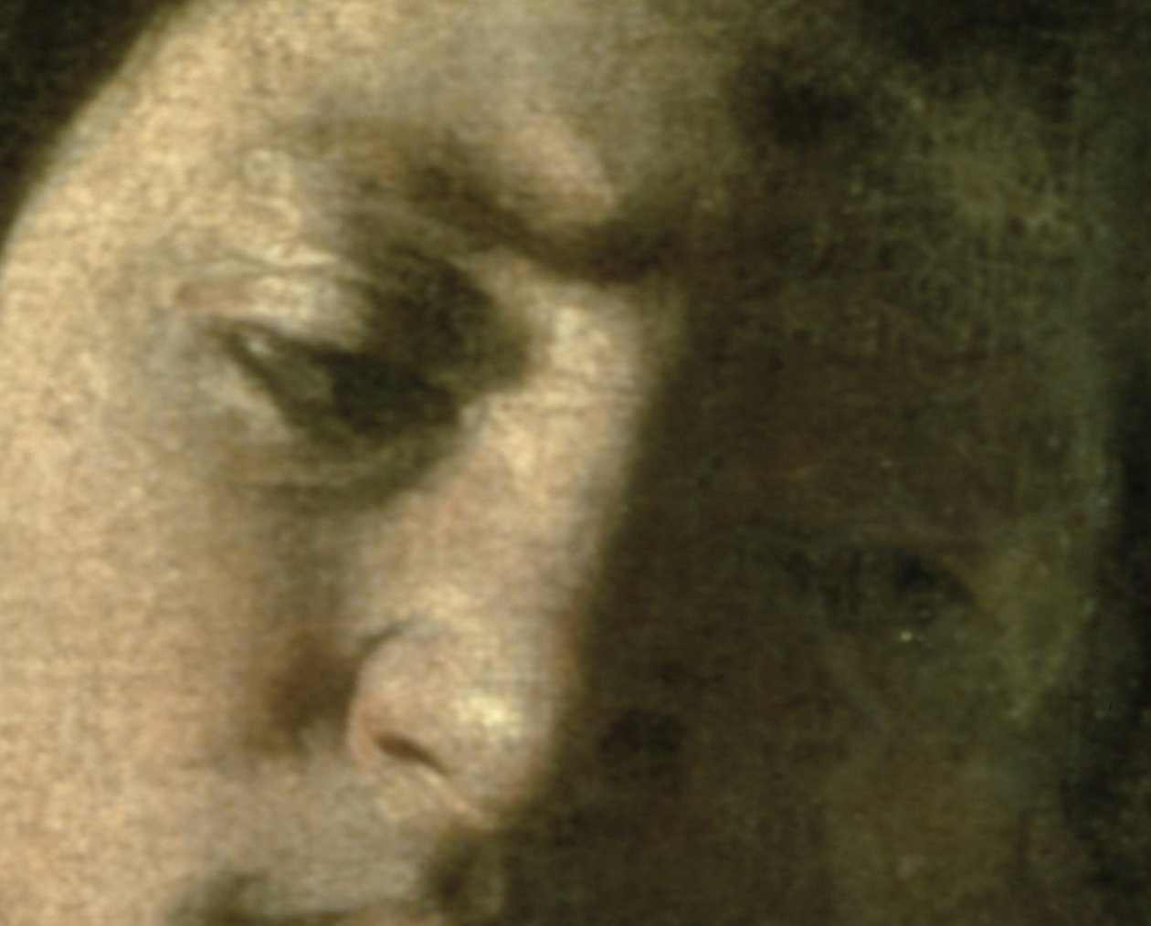 David s hlavou Goliáše, 1606 detail olej na plátně z 100349 od Michelangelo Merisi Caravaggio
