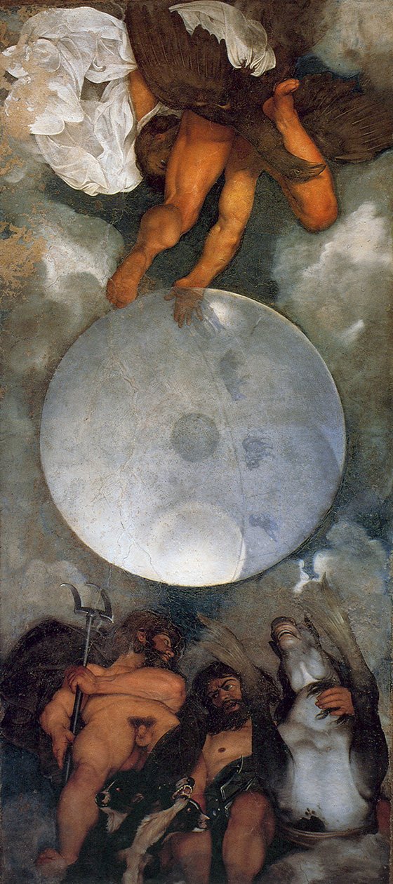 Jupiter, Neptun a Pluto, ca. 1597 od Michelangelo Merisi Caravaggio