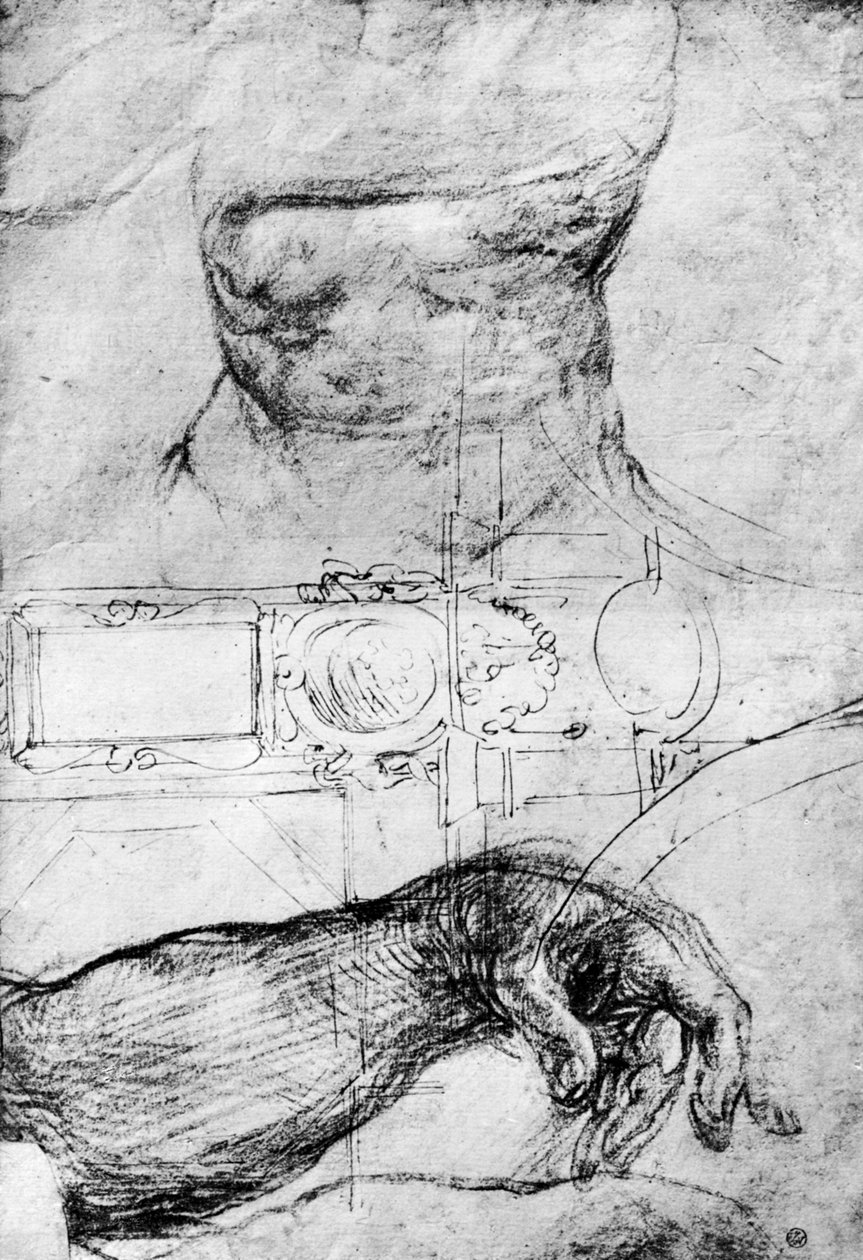 Studie pro strop Sixtinské kaple, Řím, 1913 od Michelangelo Merisi Caravaggio