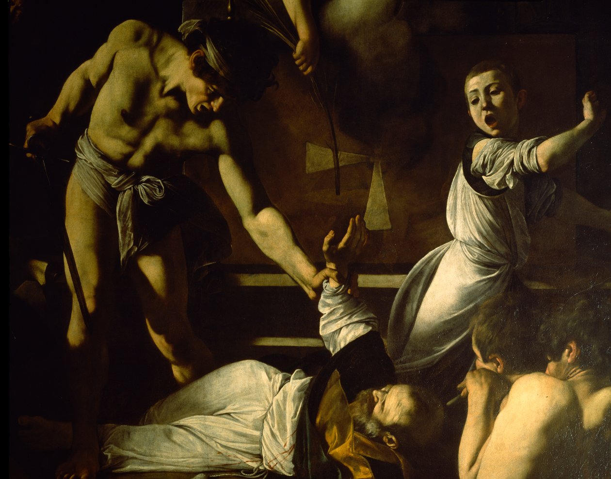 Umučení sv. Matouše, detail, 1599-1600 od Michelangelo Merisi Caravaggio