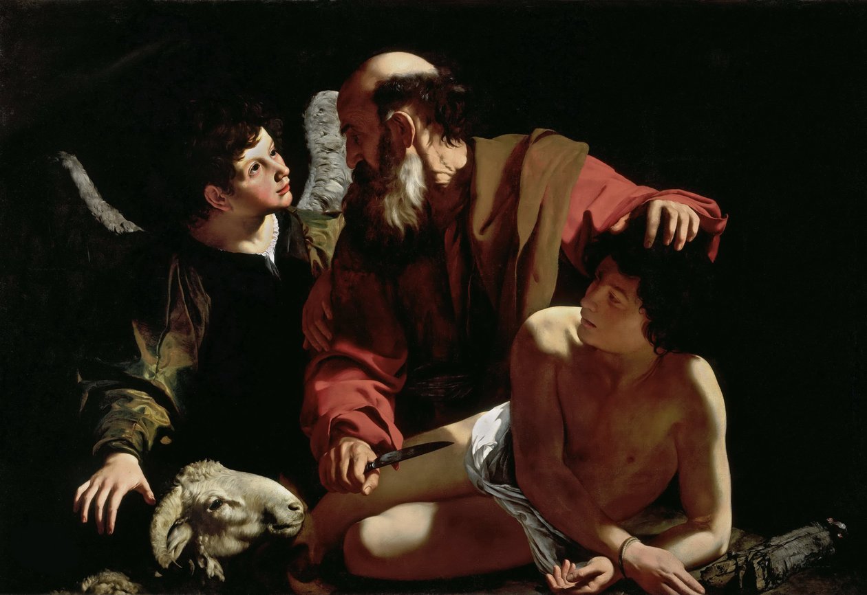 Abraham obětující Izáka od Caravaggia, Michelangelo (1571-1610). Olej na plátně, cca 1597-1599, Rozměry: 116x173. Kolekce Barbara Piasecka Johnson od Michelangelo Merisi da Caravaggio