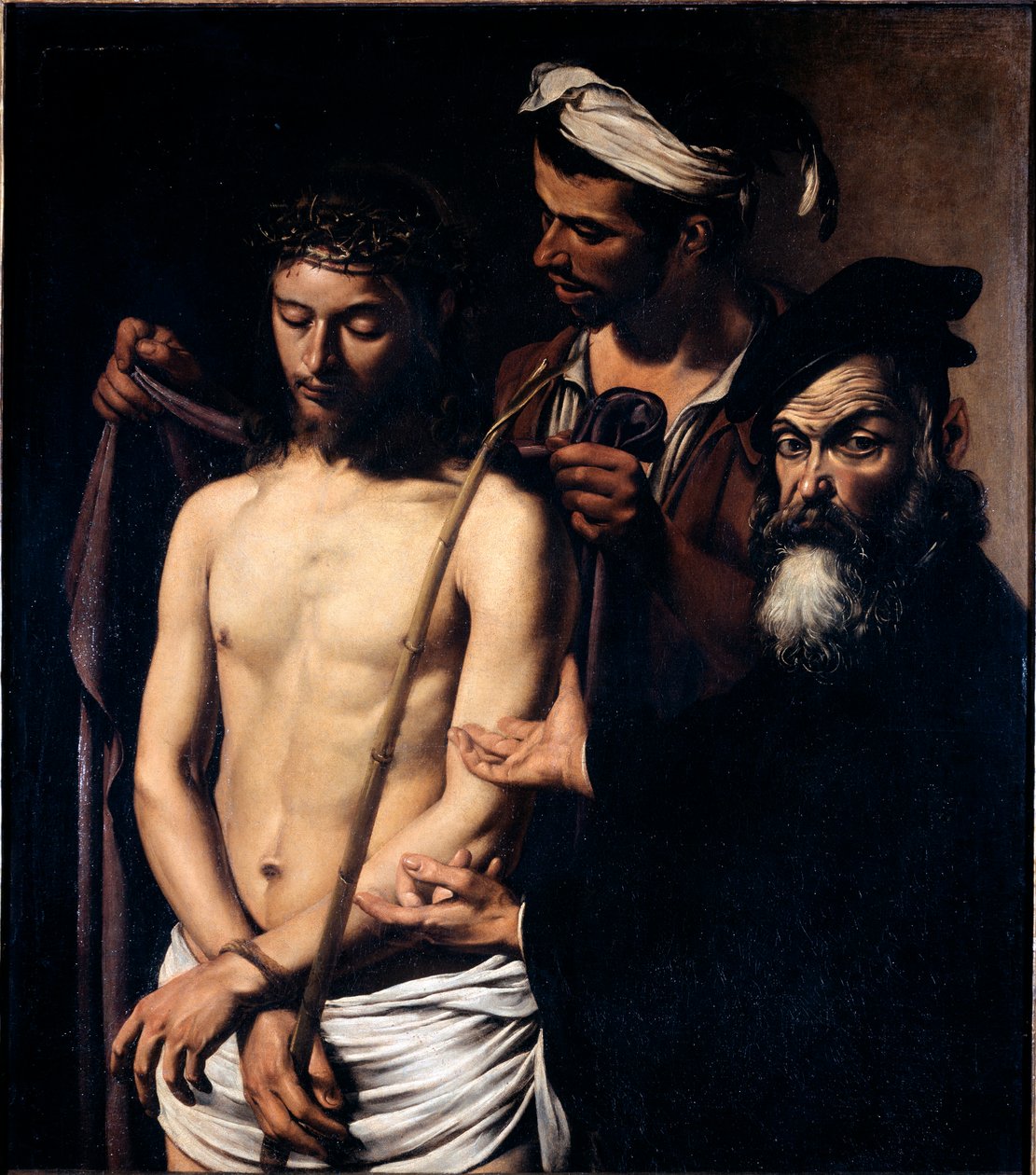 Obraz Ecce homo od Michelangela Merisiho známý jako Caravaggio (Karavage od Michelangelo Merisi da Caravaggio