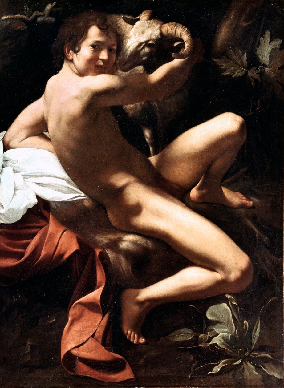 Svatý Jan Křtitel v poušti Obraz od Michelangela Merisiho Caravaggio nebo il Caravaggio (1571-1610) 1609 ne. 159x124 cm Řím, Galleria Borghese od Michelangelo Merisi da Caravaggio