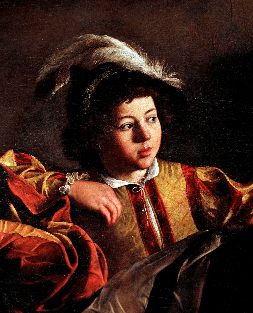 Povolání svatého Matouše, detail (olej na plátně od Michelangelo Merisi da Caravaggio