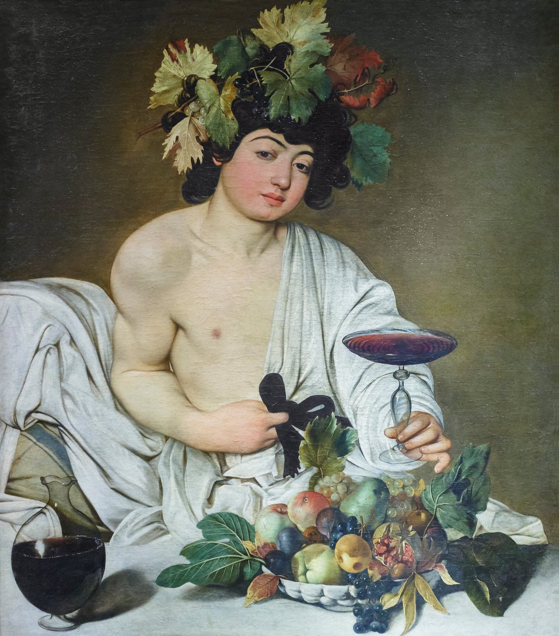 Mladý Bacchus, kolem roku 1596 (olej na plátně) od Michelangelo Merisi da Caravaggio