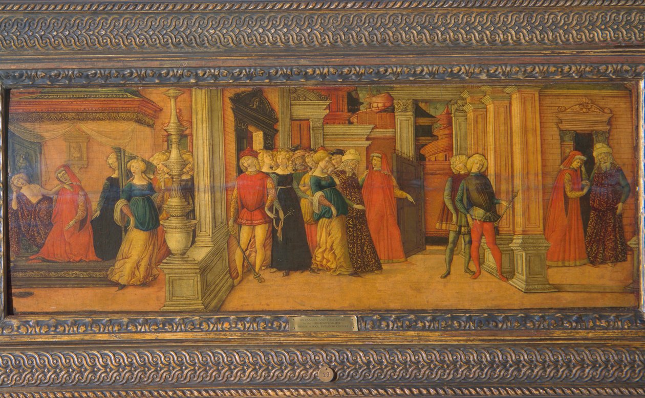 Antiochus a Stratonice, kolem 1470 (tempera na panelu) od Michele Ciampanti