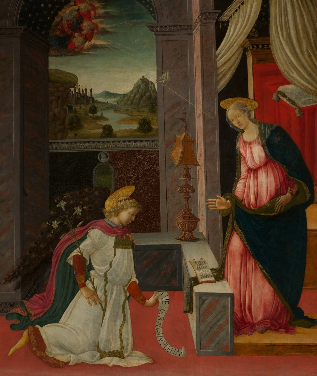 Zvěstování (tempera na dřevě) od Michele Ciampanti