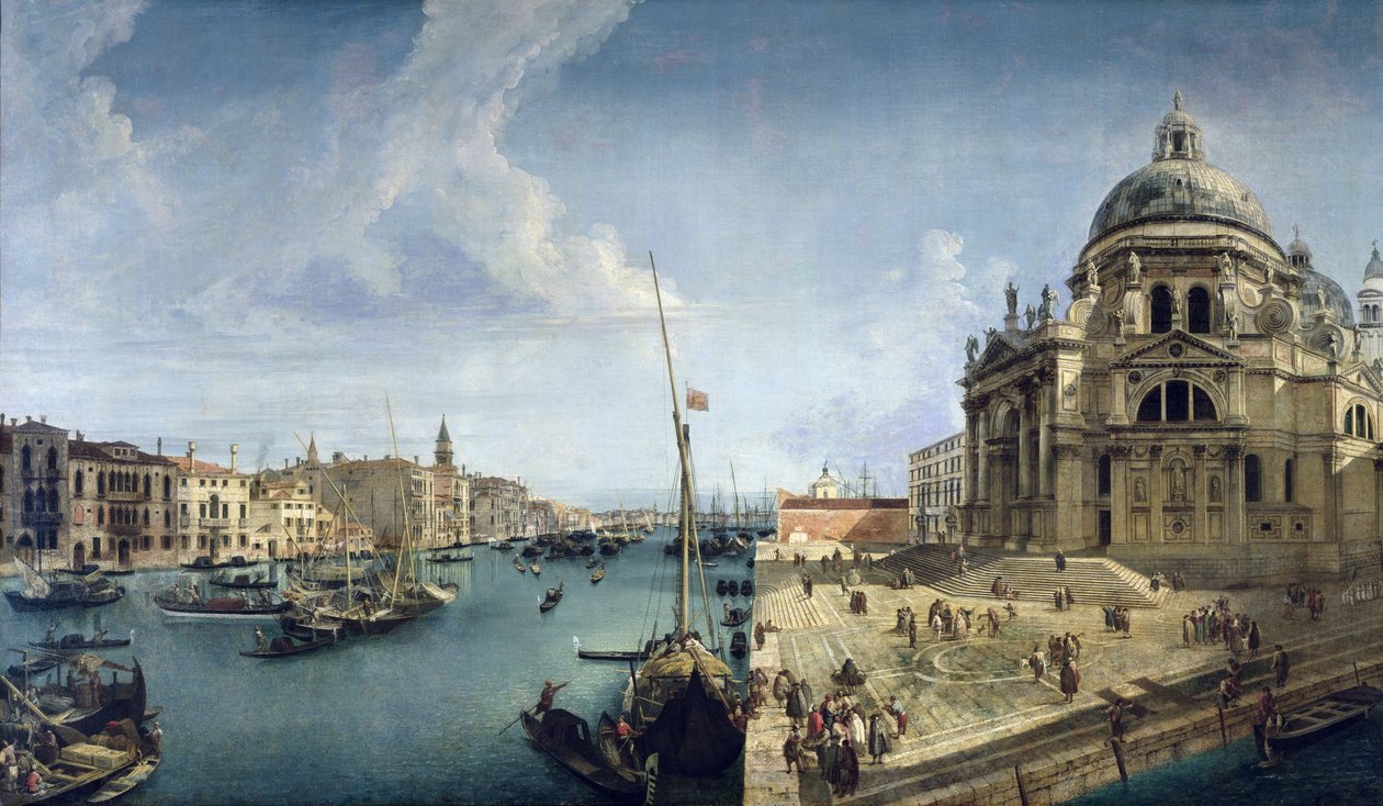 Vstup do Canal Grande a Santa Maria della Salute, Benátky od Michele Marieschi