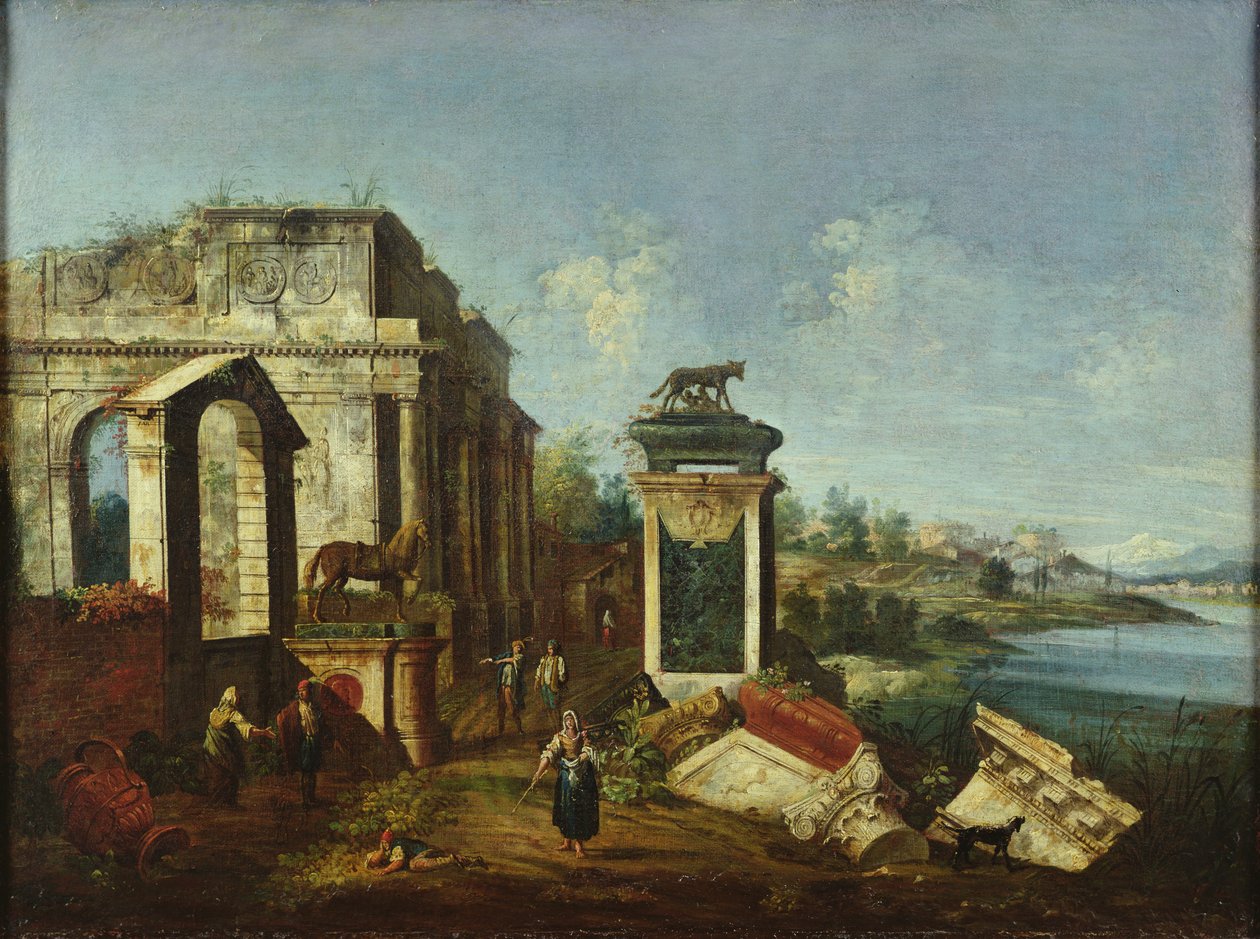 Římské ruiny od Michele Marieschi