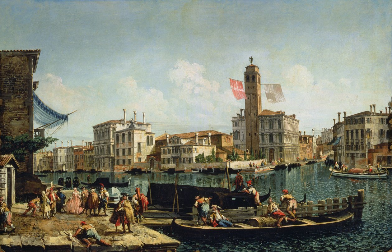 Canal Grande a S. Geremia, Benátky od Michele Marieschi