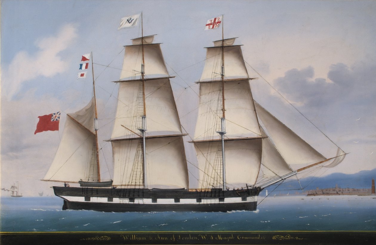 "William a Anne" z Londýna, WS Magub, velitel, 1855 od Michele Renault
