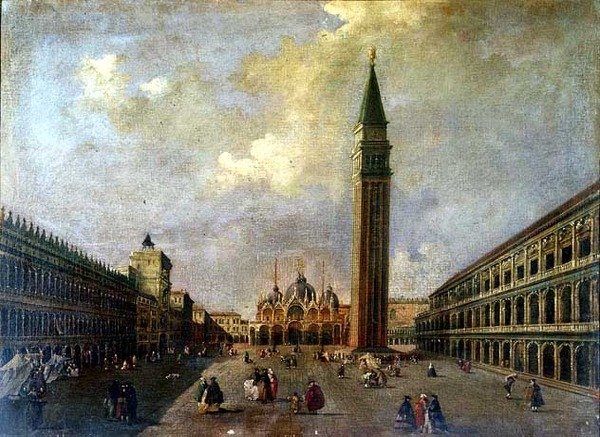 Náměstí sv. Marka s Campanilou (olej) od Michele (attr. to) Marieschi