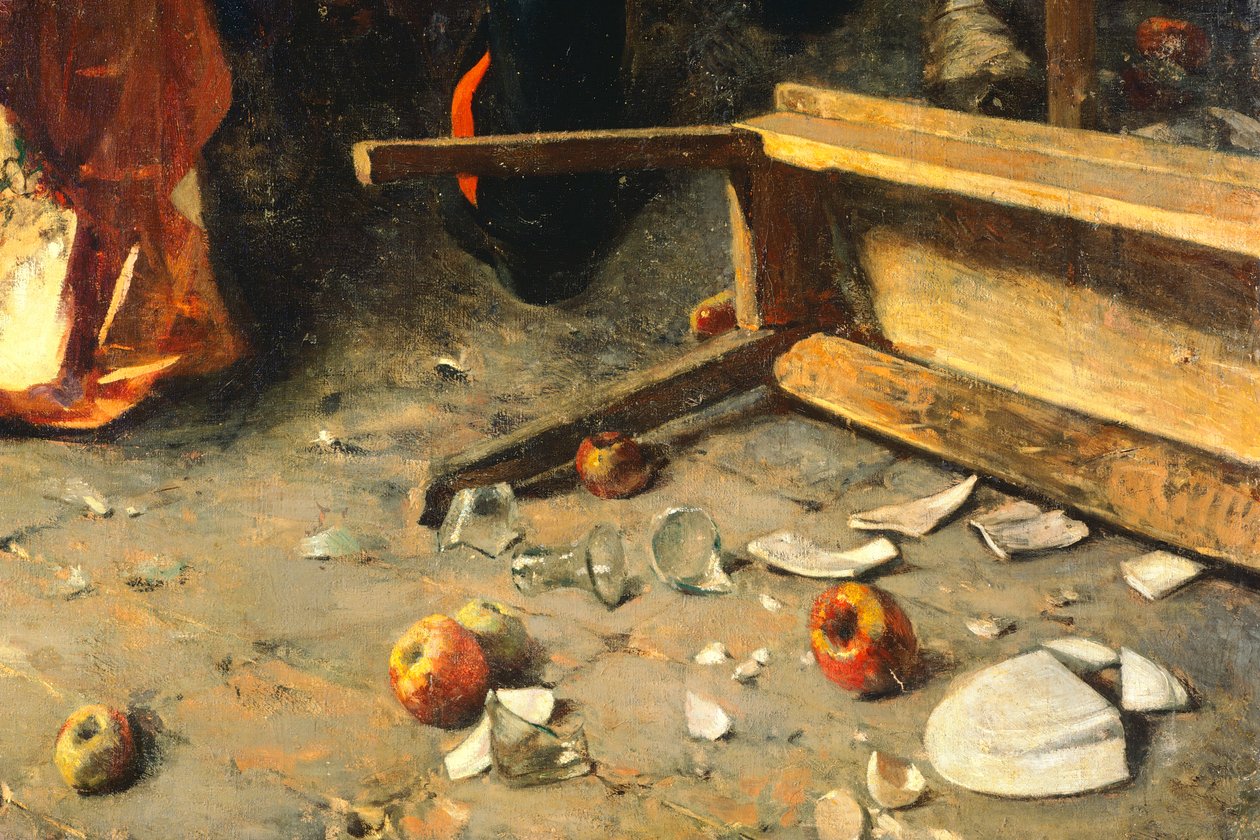 Hra trumfů nebo rvačka v Trastevere od Michele Cammarano