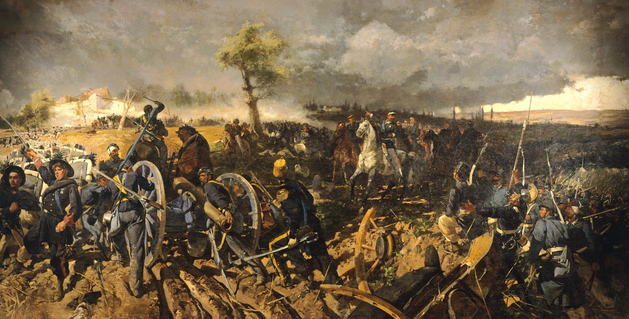 Second War of Independence: Battle of San Martino, 24 June 1859, by Michele Cammarano (1835-1920) od Michele Cammarano