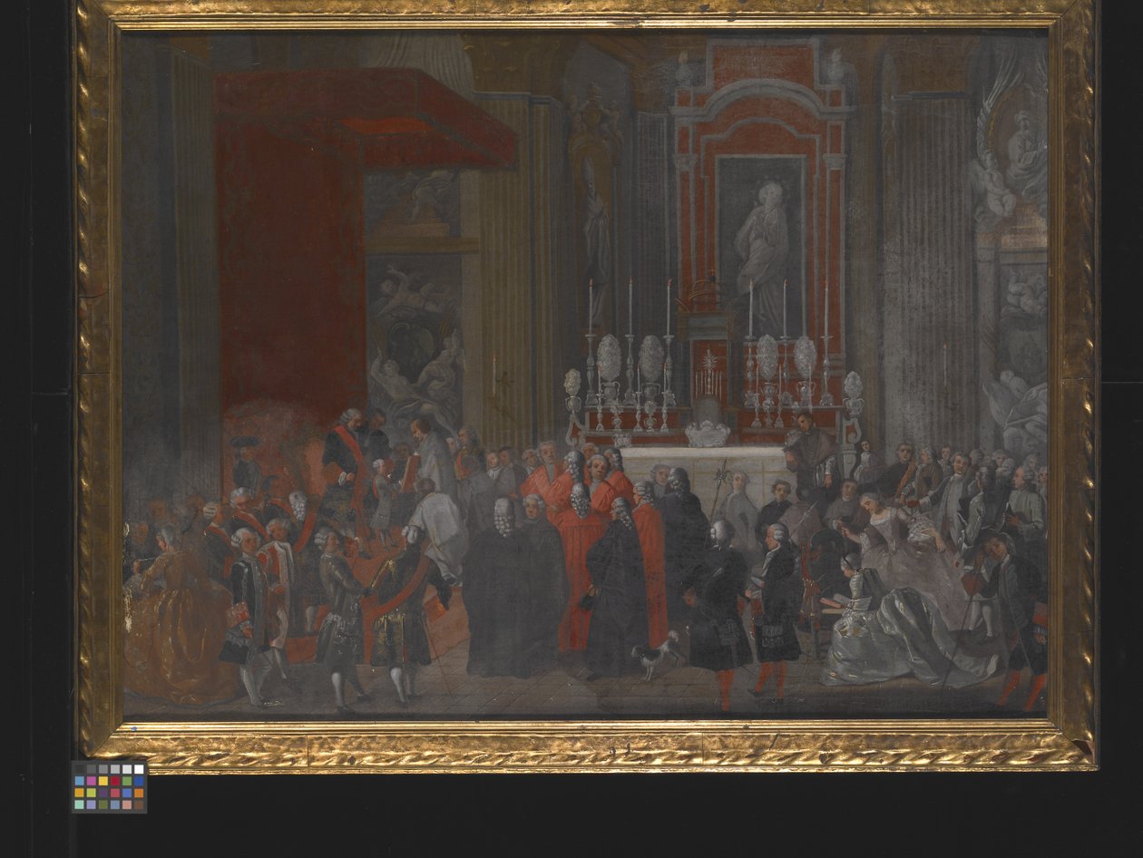Církevní obřad při příležitosti nástupu Ferdinanda IV. na neapolský trůn od Michele Foschini