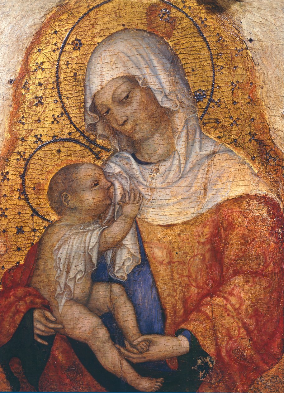 Madonna s dítětem, Michele Giambono (aktivní 1420-1462), 43x29 cm od Michele Giambono