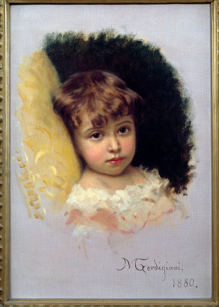 Dětská portrétní malba Michela Gordigianiho (1830-1909) 1880 Florencie, Muzeum moderního umění od Michele Giordigiani