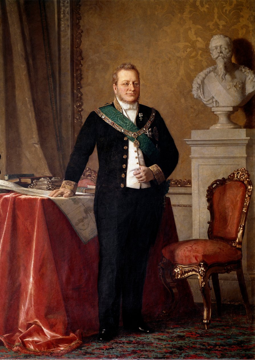 Portrét Camilla Benso, hraběte z Cavour (olej na plátně) od Michele Giordigiani