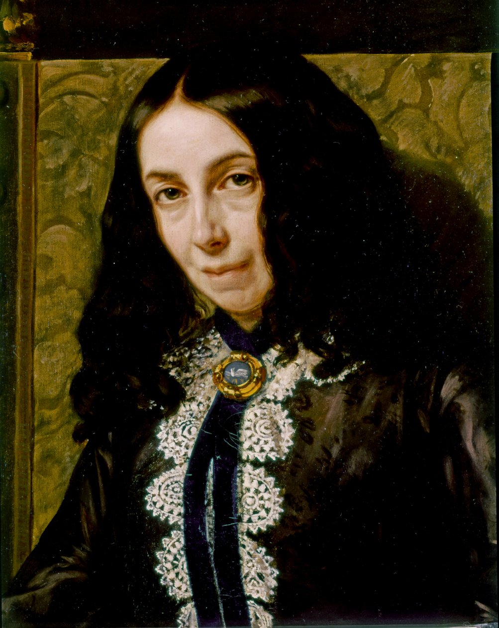 Elizabeth Barrett BROWNING, Detail portrétu od Michele Gordigiani
