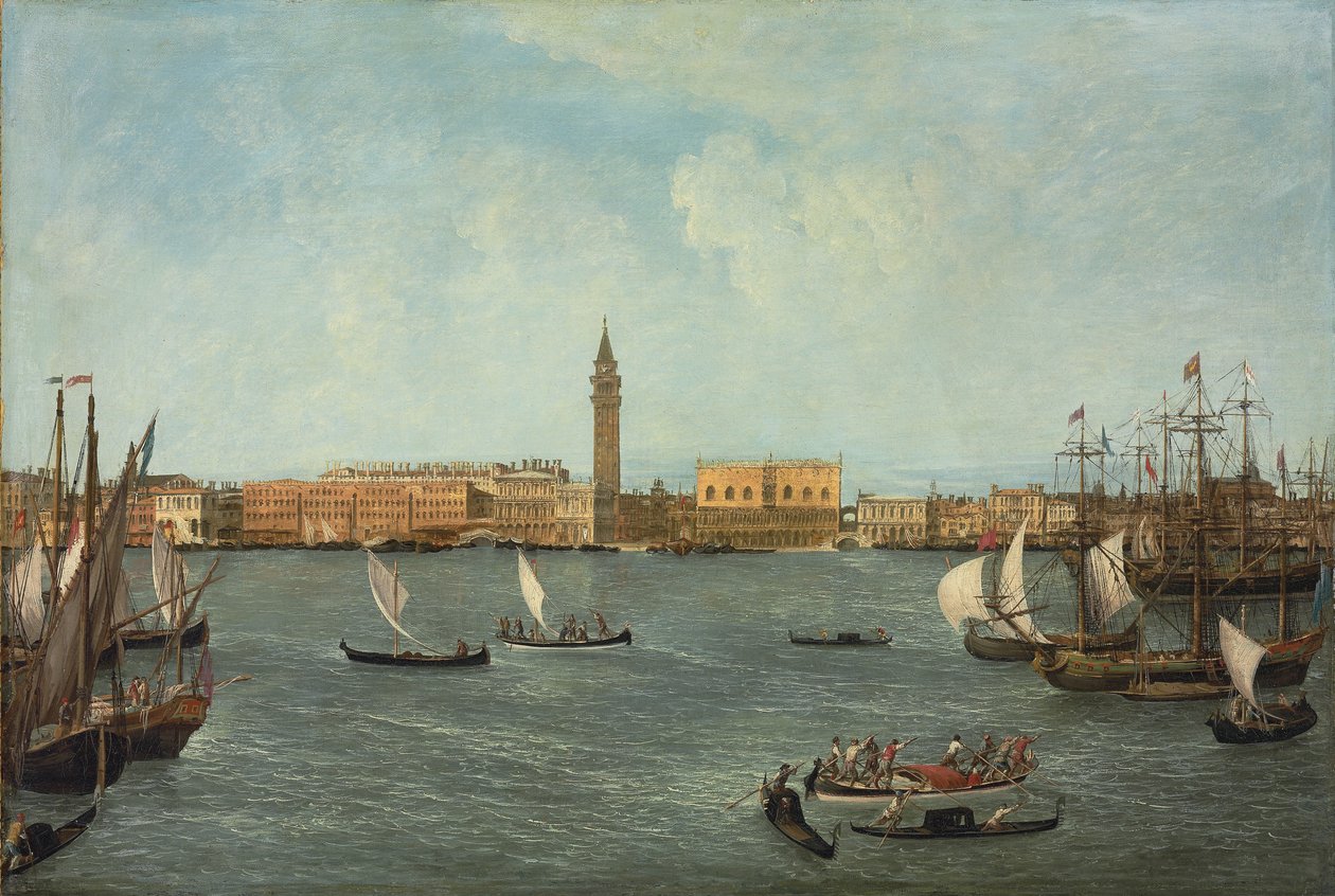 Bacino di San Marco, Benátky, při pohledu na Molo od Michele Marieschi