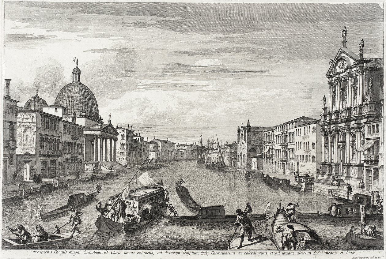 Canal Grande mezi San Simeone Piccolo a Santa Chiara od Michele Marieschi