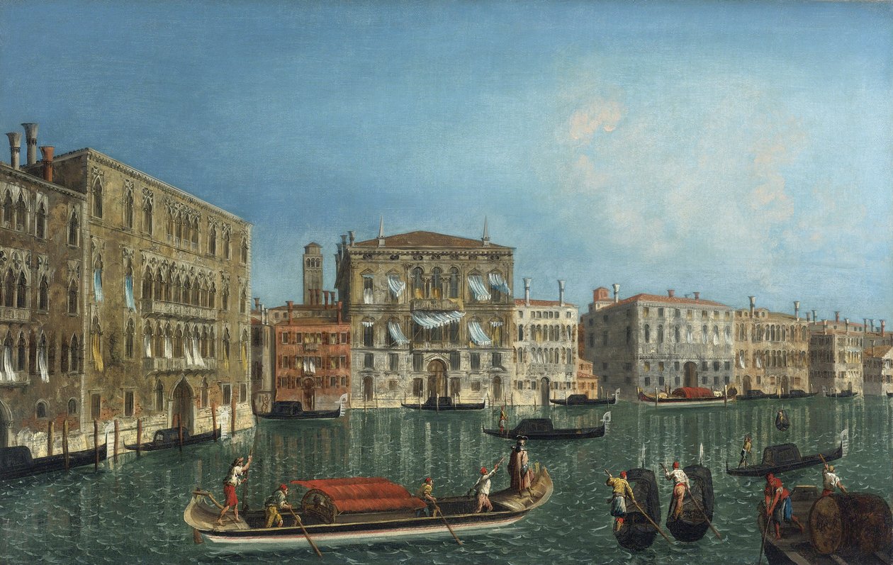 Canal Grande s Palazzo Foscari a Palazzo Balbi par Marieschi, Michele Giovanni od Michele Marieschi