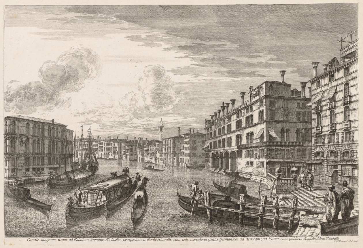 Výhled na Benátky: Canal Grande od Michele Marieschi