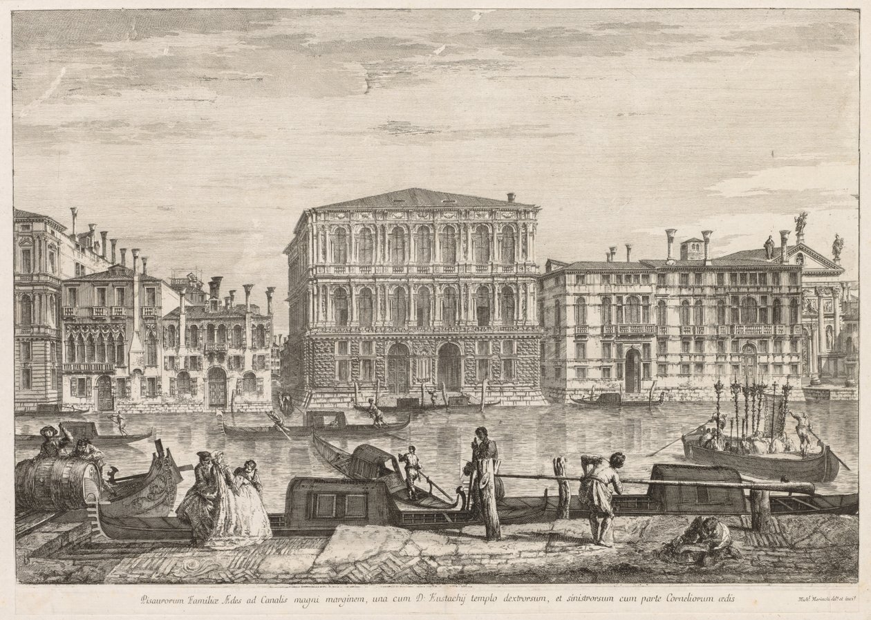 Pohledy na Benátky: Palazzo Pesaro, 1741. od Michele Marieschi