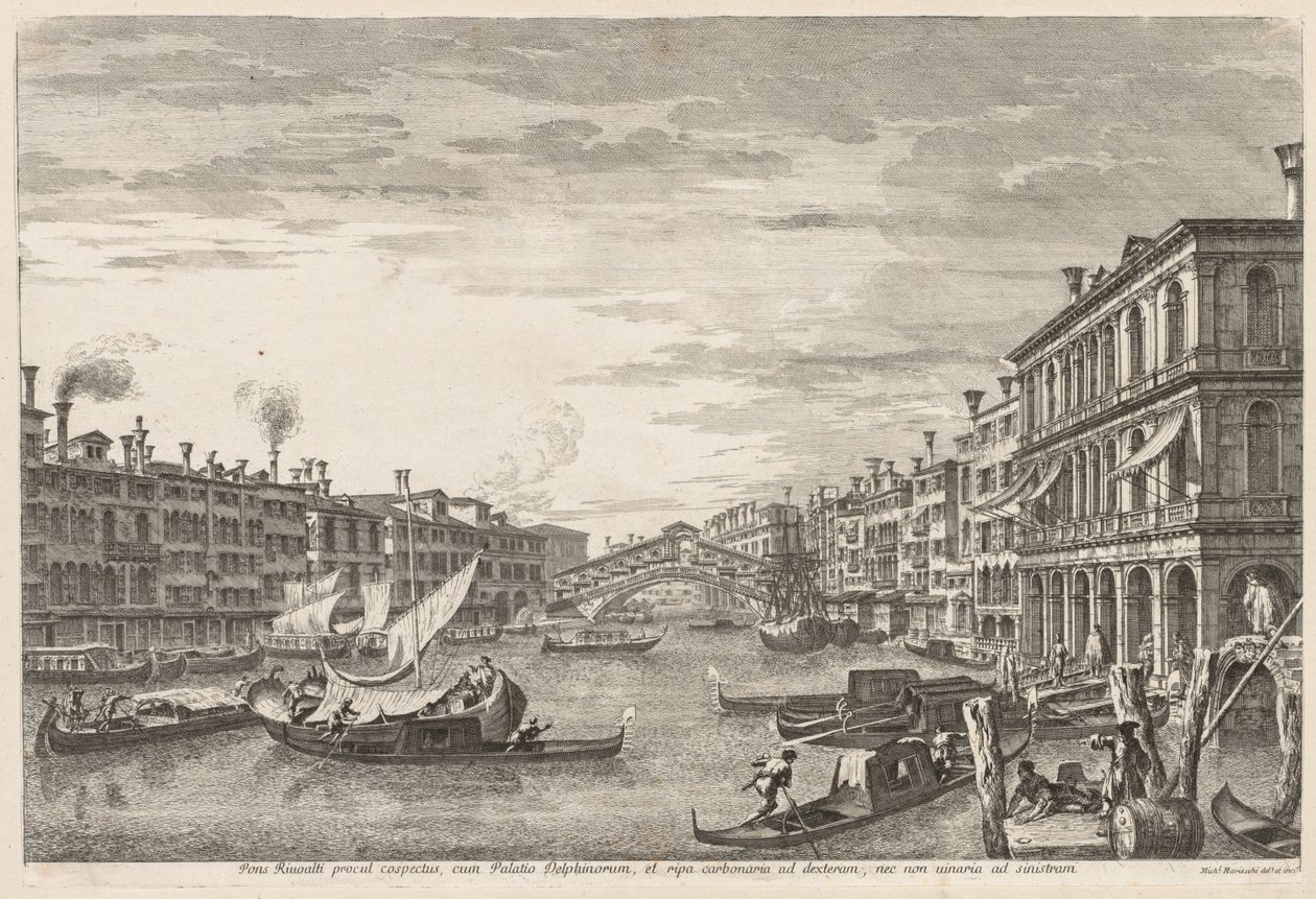 Pohledy na Benátky: Rialto od Michele Marieschi