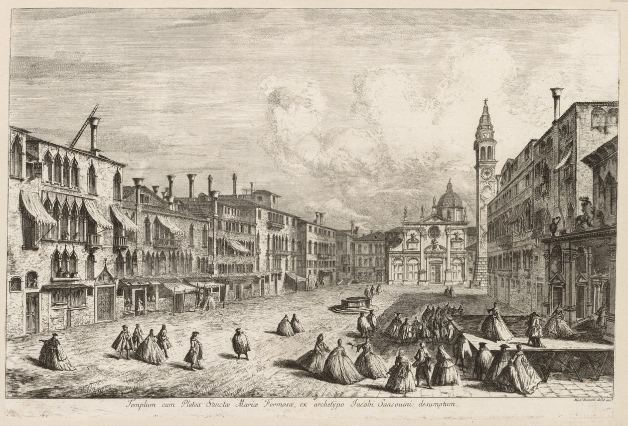 Pohledy na Benátky: S. Maria Formosa, 1741. od Michele Marieschi