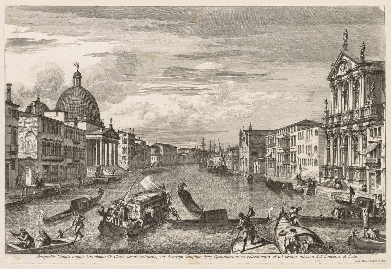 Pohledy na Benátky: Santa Chiara od Michele Marieschi
