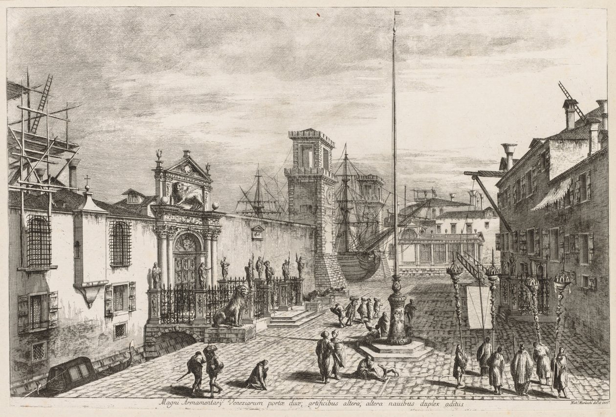 Pohledy na Benátky: Brány arzenálu, 1741. od Michele Marieschi