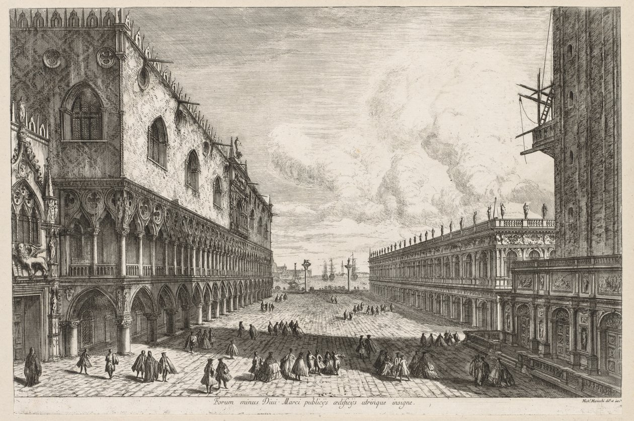 Pohledy na Benátky: Piazzetta od Michele Marieschi