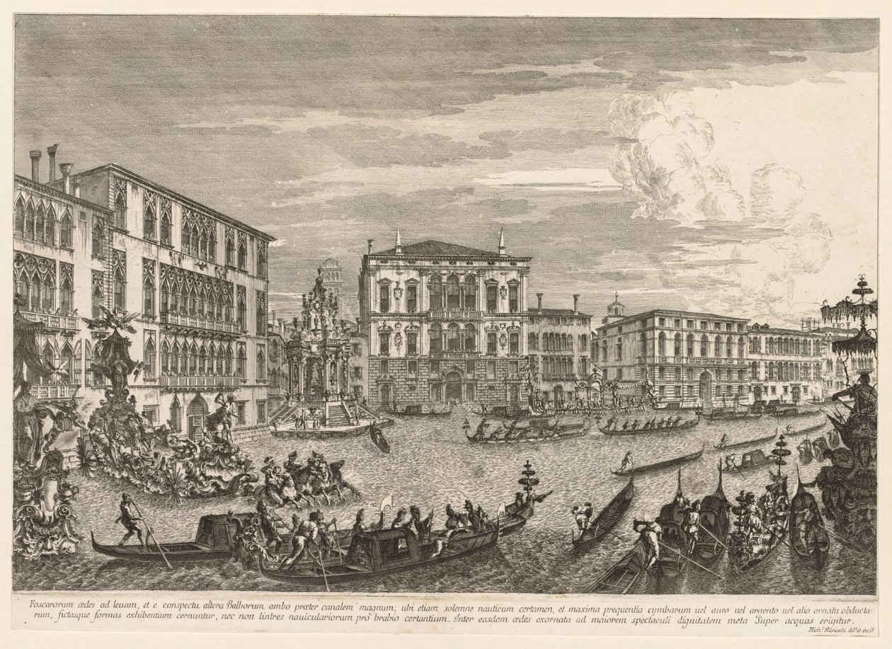 Pohledy na Benátky: Regatta, 1741. od Michele Marieschi