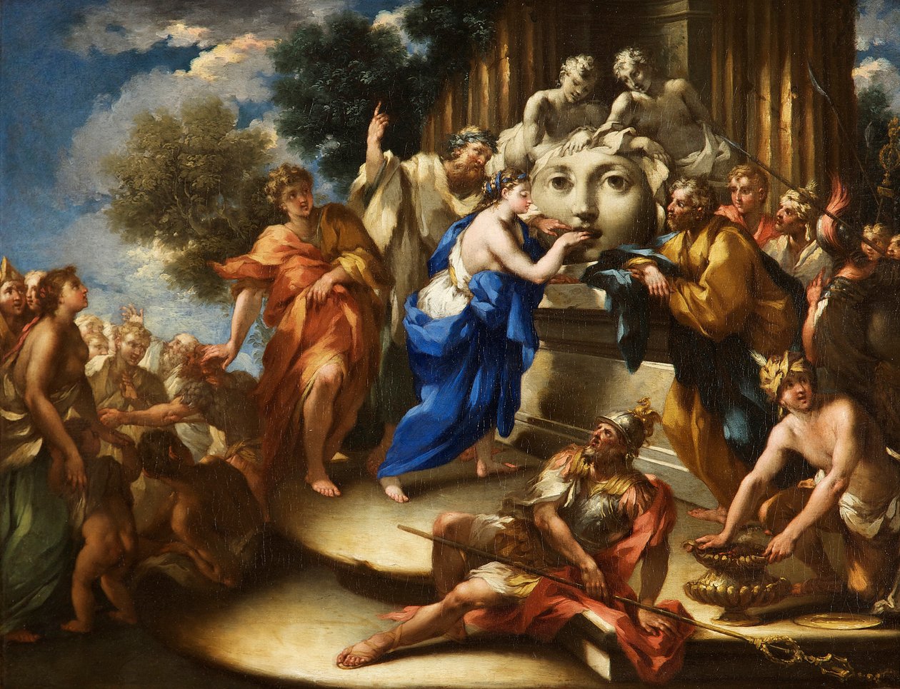 Maska pravdy, kolem roku 1720 od Michele Rocca
