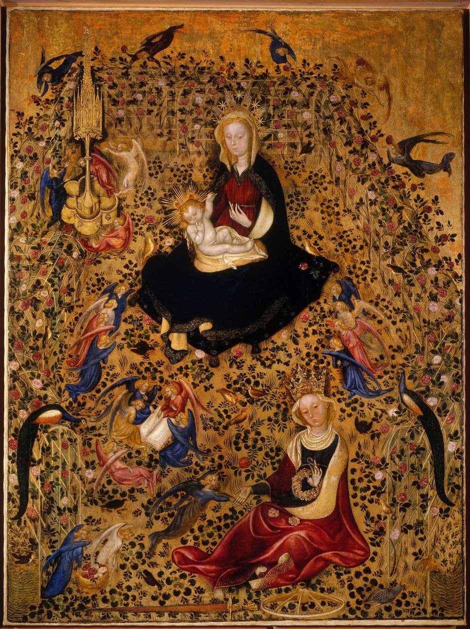 Madonna z růžové zahrady Madonna del Roseto, kolem roku 1425 od Michelino da Besozzo