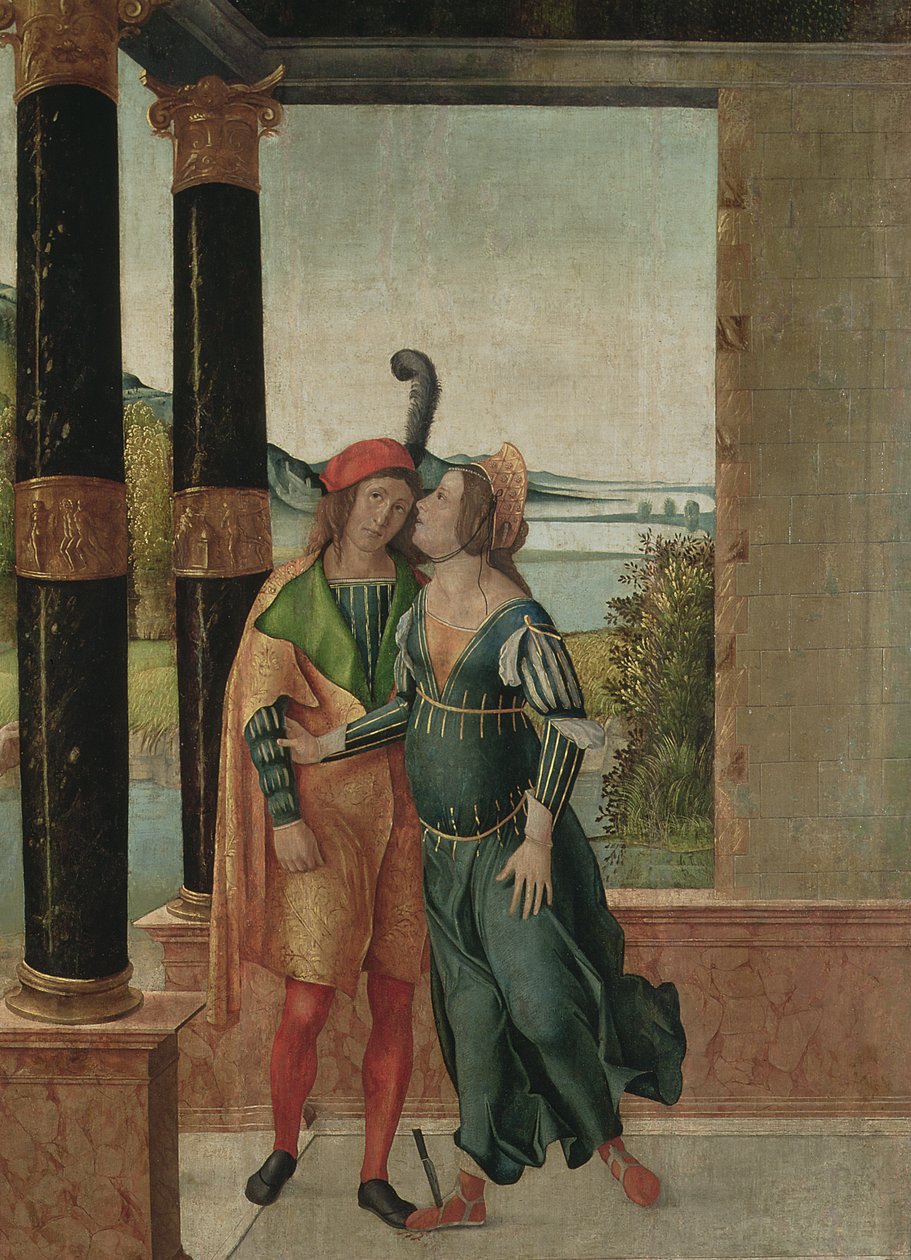 Brutus a Portia, kolem 1500-50 od Michelle da Verona