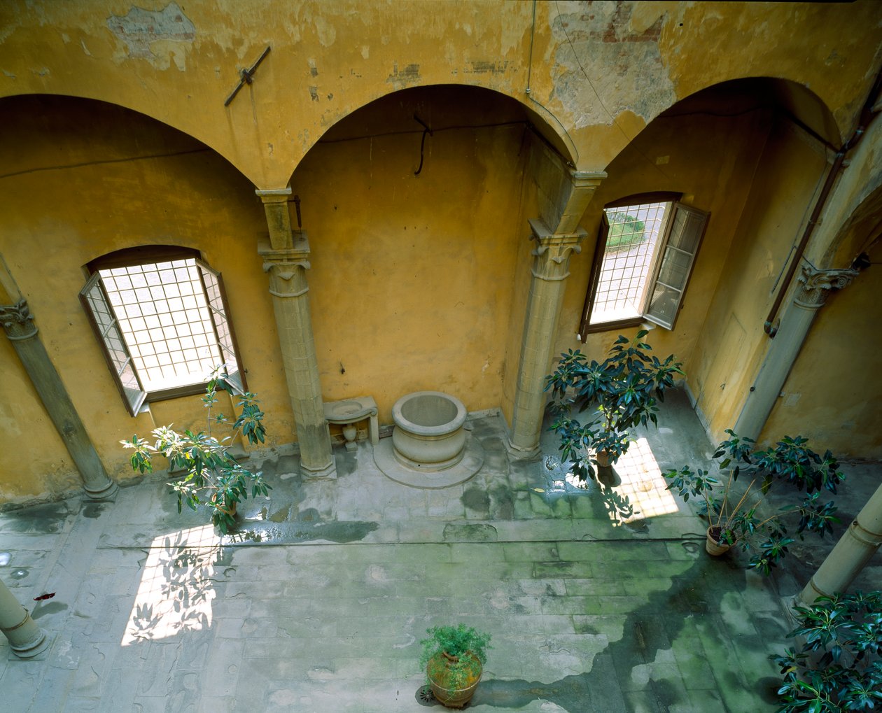 Vnitřní soud, Villa Medicea di Careggi od Michelozzo di Bartolommeo