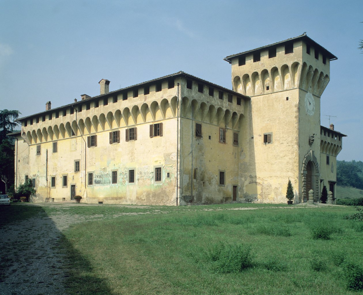 Villa Medicea Cafaggiolo, navržený pro Cosimo Il Vecchio (1389-1464) (viz také 60455) od Michelozzo di Bartolommeo