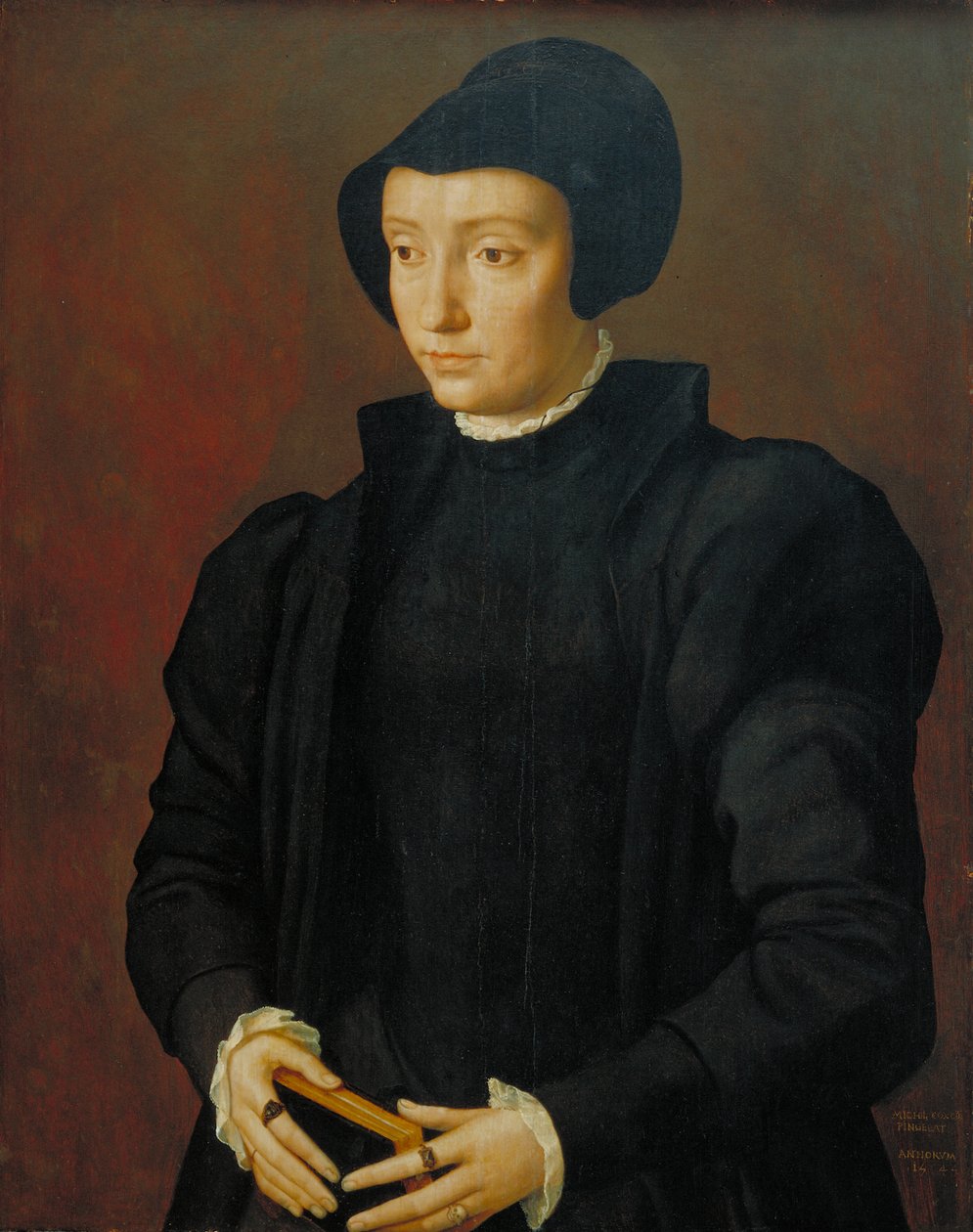 Portrét Christiny Dánské, 1545 od Michiel I Coxie or Coxcie